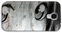Metallic Anime Girl Eyes 2 Black And White - Phone Case