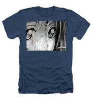 Metallic Anime Girl Eyes 2 Black And White - Heathers T-Shirt