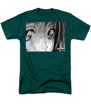 Metallic Anime Girl Eyes 2 Black And White - Men's T-Shirt  (Regular Fit)