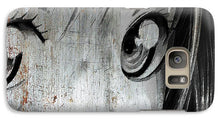 Metallic Anime Girl Eyes 2 Black And White - Phone Case