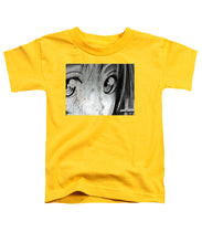 Metallic Anime Girl Eyes 2 Black And White - Toddler T-Shirt