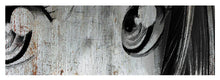 Metallic Anime Girl Eyes 2 Black And White - Yoga Mat