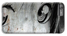 Metallic Anime Girl Eyes 2 Black And White - Phone Case