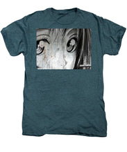Metallic Anime Girl Eyes 2 Black And White - Men's Premium T-Shirt