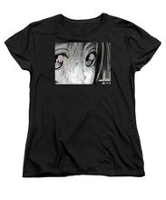 Metallic Anime Girl Eyes 2 Black And White - Women's T-Shirt (Standard Fit)