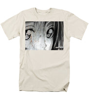 Metallic Anime Girl Eyes 2 Black And White - Men's T-Shirt  (Regular Fit)