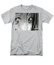 Metallic Anime Girl Eyes 2 Black And White - Men's T-Shirt  (Regular Fit)