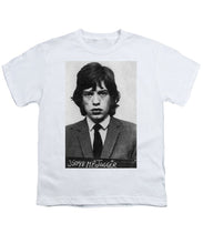 Mick Jagger Mug Shot Vertical - Youth T-Shirt
