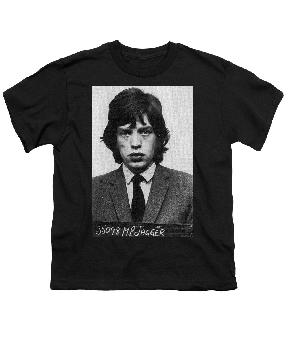 Mick Jagger Mug Shot Vertical - Youth T-Shirt