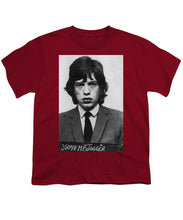 Mick Jagger Mug Shot Vertical - Youth T-Shirt