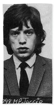 Mick Jagger Mug Shot Vertical - Beach Towel