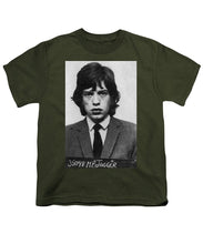 Mick Jagger Mug Shot Vertical - Youth T-Shirt