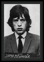 Mick Jagger Mug Shot Vertical - Framed Print