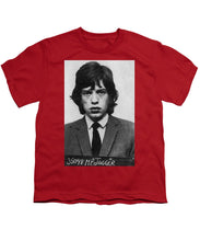 Mick Jagger Mug Shot Vertical - Youth T-Shirt