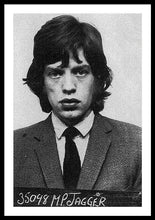 Mick Jagger Mug Shot Vertical - Framed Print