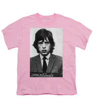 Mick Jagger Mug Shot Vertical - Youth T-Shirt