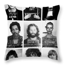 Musical Mug Shots Three Legends Very Large Original Photo 9 - Throw Pillow