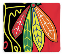 Native American Indian Blackhawks Of Chicago - Blanket