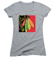 Native American Indian Blackhawks Of Chicago - Women's V-Neck (Athletic Fit)