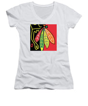 Native American Indian Blackhawks Of Chicago - Women's V-Neck (Athletic Fit)