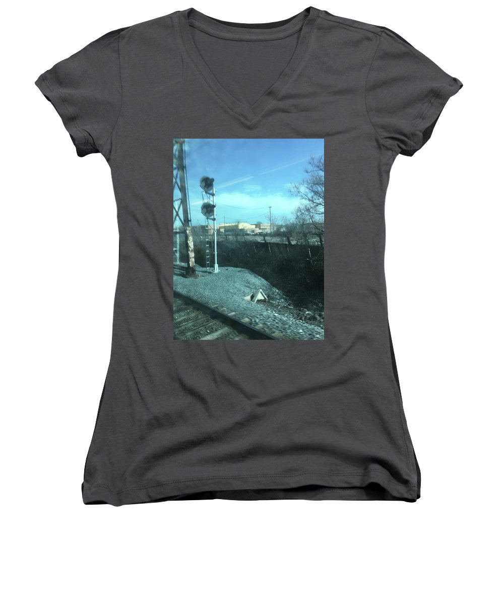 New Jersey From The Train 2 - Women's V-Neck (Athletic Fit)