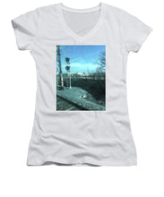 New Jersey From The Train 2 - Women's V-Neck (Athletic Fit)