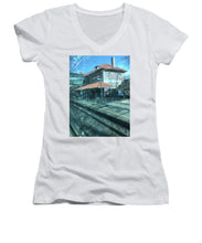 New Jersey From The Train 3 - Women's V-Neck (Athletic Fit)