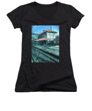 New Jersey From The Train 3 - Women's V-Neck (Athletic Fit)