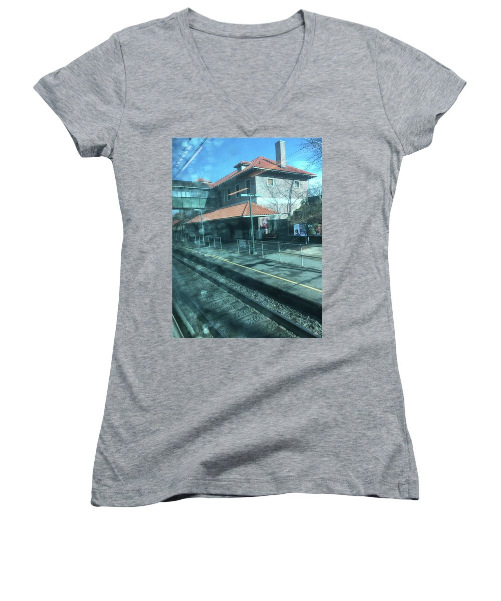 New Jersey From The Train 3 - Women's V-Neck (Athletic Fit)