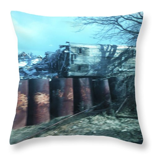New Jersey From The Train 5 - Throw Pillow