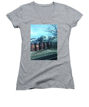 New Jersey From The Train 5 - Women's V-Neck (Athletic Fit)