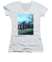New Jersey From The Train 5 - Women's V-Neck (Athletic Fit)