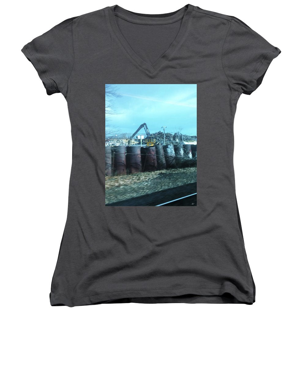 New Jersey From The Train 6 - Women's V-Neck (Athletic Fit)