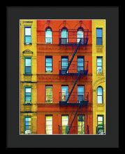 New York City Apartment Building 2 - Framed Print