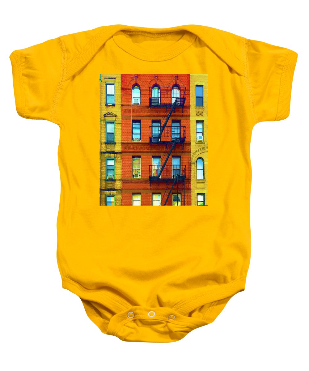 New York City Apartment Building 2 - Baby Onesie