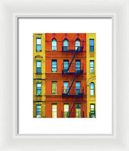 New York City Apartment Building 2 - Framed Print