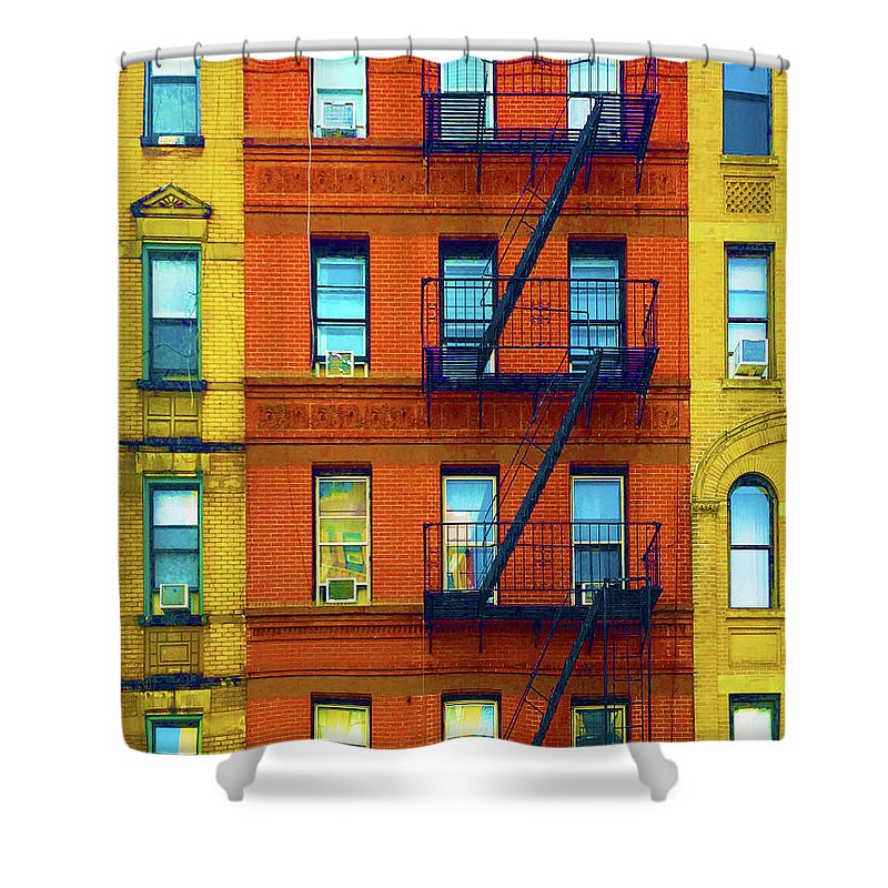 New York City Apartment Building 2 - Shower Curtain