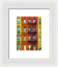 New York City Apartment Building 2 - Framed Print