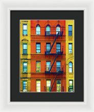 New York City Apartment Building 2 - Framed Print
