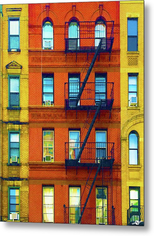 New York City Apartment Building 2 - Metal Print