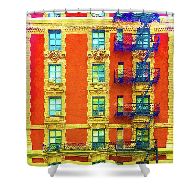 New York City Apartment Building 3 - Shower Curtain