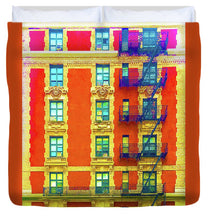 New York City Apartment Building 3 - Duvet Cover