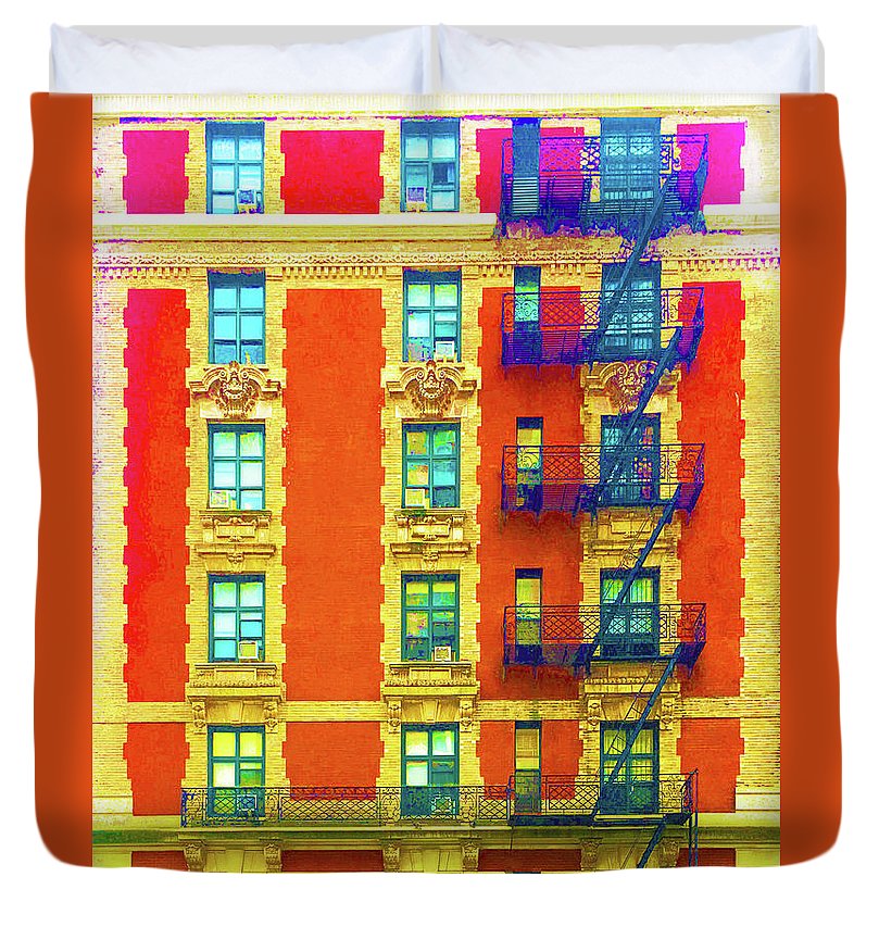 New York City Apartment Building 3 - Duvet Cover