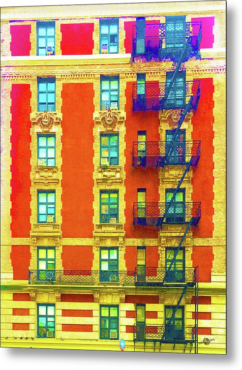 New York City Apartment Building 3 - Metal Print