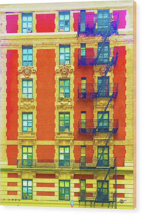 New York City Apartment Building 3 - Wood Print