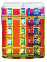 New York City Apartment Building 3 - Duvet Cover