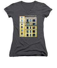 New York City Apartment Building - Women's V-Neck (Athletic Fit)