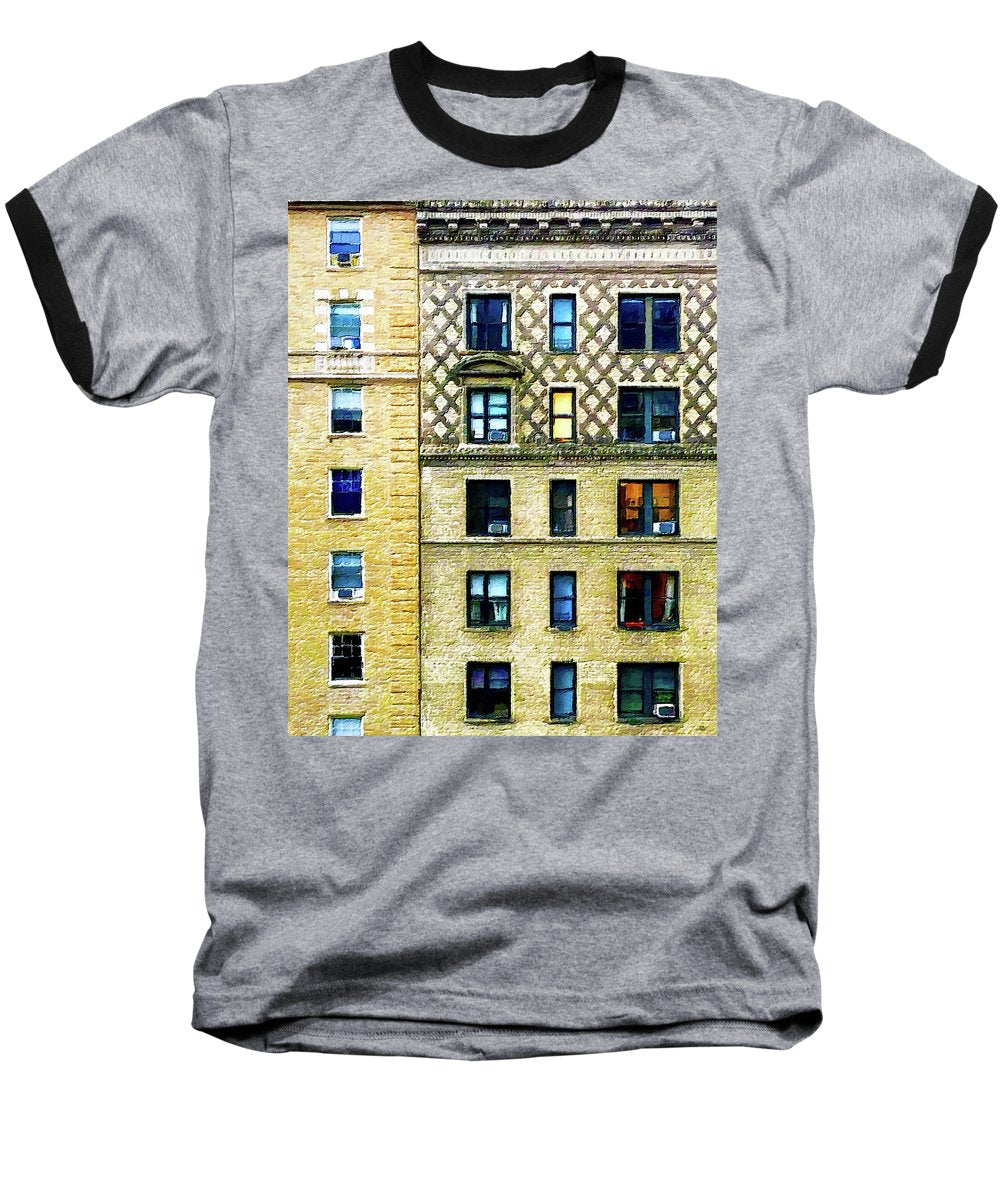 New York City Apartment Building - Baseball T-Shirt