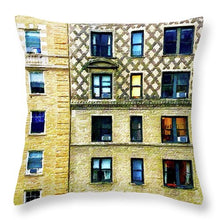 New York City Apartment Building - Throw Pillow