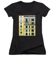 New York City Apartment Building - Women's V-Neck (Athletic Fit)